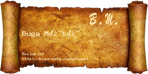 Buga Máté névjegykártya