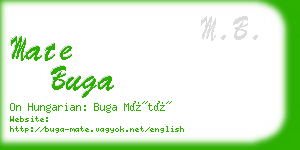 mate buga business card
